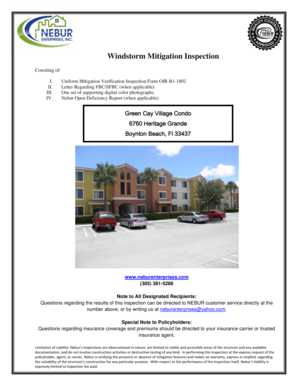 Florida Windstorm Mitigation Inspection Form