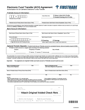 Electronic Funds Transfer Agreement