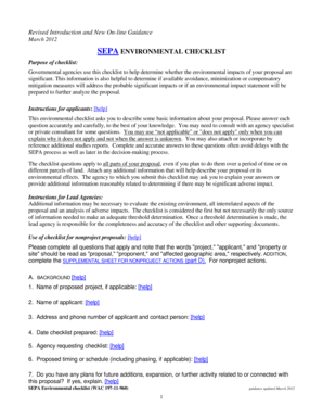 SEPA Environmental Checklist