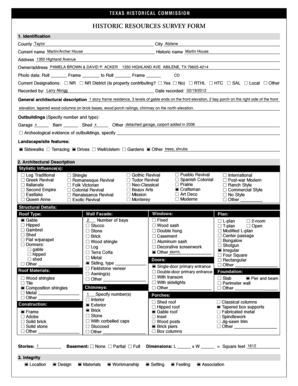 Texas Historic Resources Survey Form