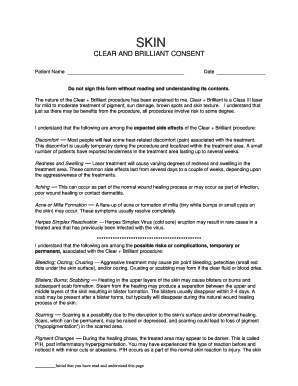 Clear and Brilliant Consent Form