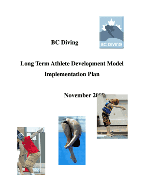 BC Diving LTAD Implementation Plan - Canadian Sport for Life