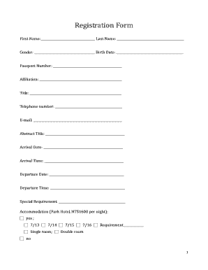 Conference Registration Form