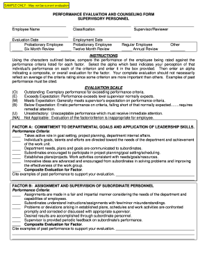 Qme report sample - Performance evaluation and counseling form supervisory personnel