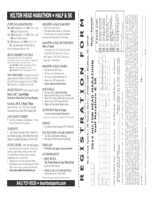 Hilton Head Marathon Registration Form
