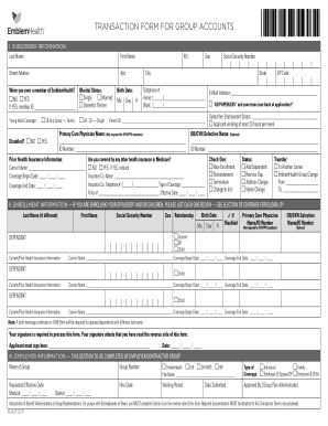 EmblemHealth Transaction Form