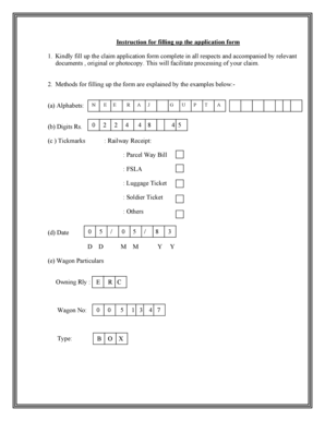 Claim Application Form