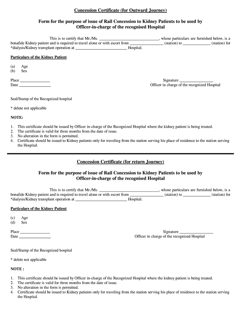 concession form Preview on Page 1.