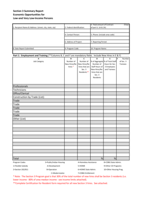 Section 3 Summary Report
