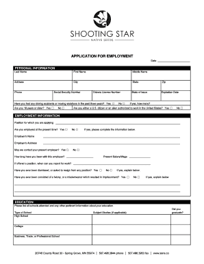 Application for Employment