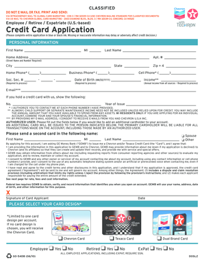 Chevron Credit Card Application
