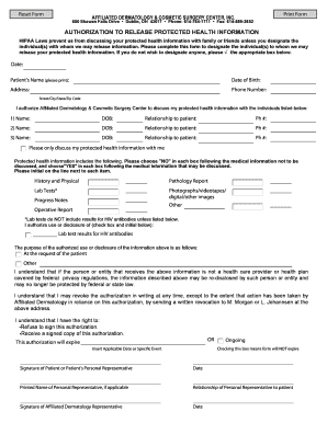 HIPAA Authorization to Release Protected Health Information