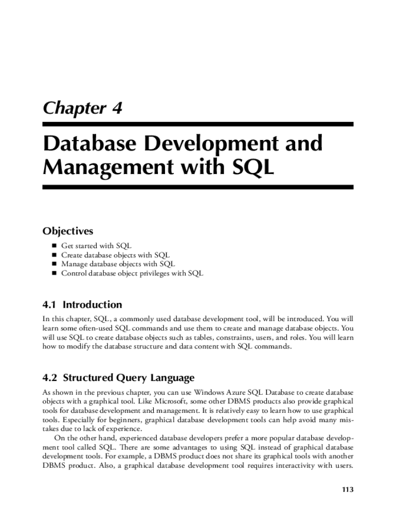 Fillable Online Lesson 1: Create and query database objects - SQL Fax ...