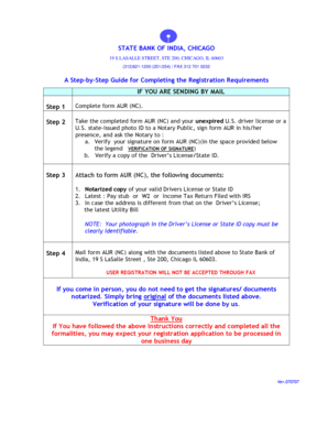 State Bank of India User Registration Form