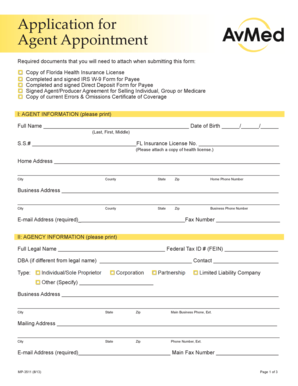 Agent Appointment Application Form