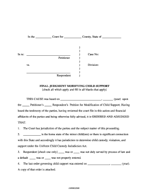 Final Judgment Modifying Child Support