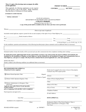 Louisiana Utility Permit Application