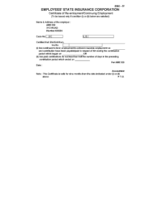 free download esic form no 37
 Esic Form 9 - Fill Online, Printable, Fillable, Blank ...