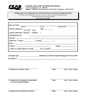 Permission to Participate in the Resource Program