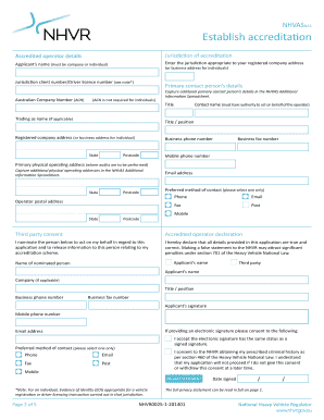 NHVR0025-1-201401 Form