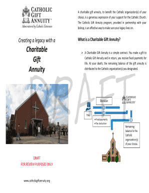 Catholic Gift Annuity Application