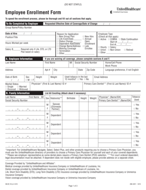 Employee Enrollment Form