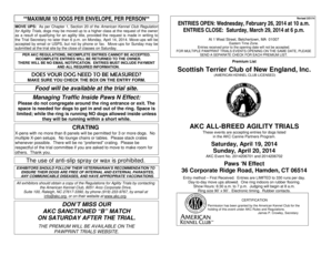 AKC Agility Trial Entry Form