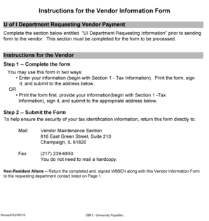 Vendor Information Form
