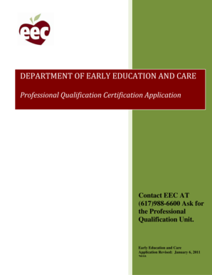 Massachusetts Professional Qualification Certification Application