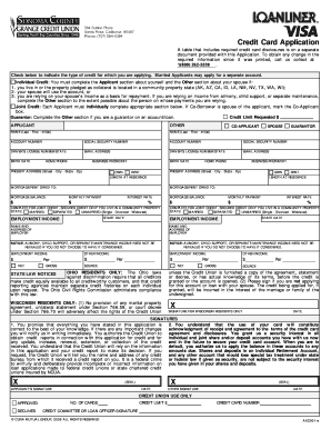 Credit Card Application Form