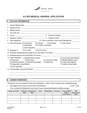 Allied Medical General Application
