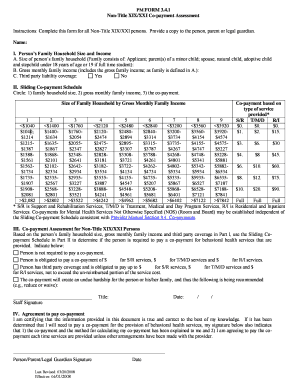 Non-Title XIX/XXI Co-payment Assessment Form