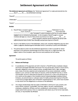 Settlement Agreement and Release
