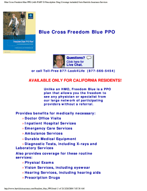 Blue Cross Freedom Blue PPO Application