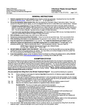 Wisconsin Infectious Waste Annual Report