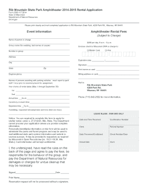 Rib Mountain Amphitheater Rental Application PDF - Wisconsin ... - wiparks