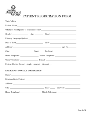 Patient Registration Form