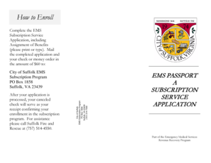 EMS Subscription Service Application