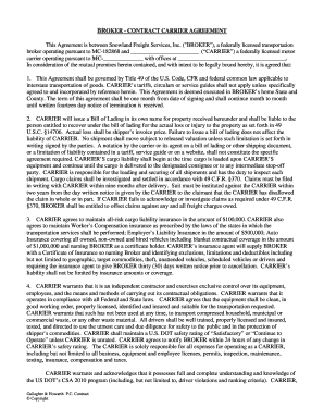 Broker Carrier Agreement