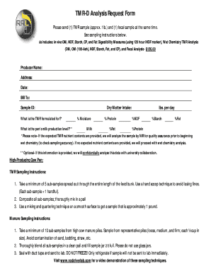TMR-D Request Form - Rock River Lab