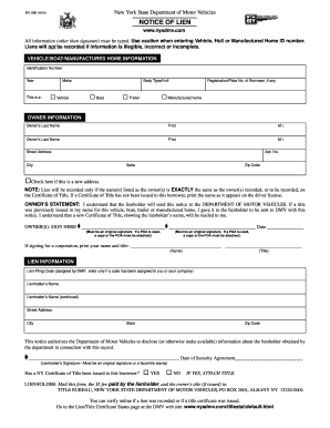 New York State Notice of Lien