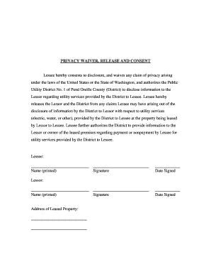 Privacy Waiver Release and Consent