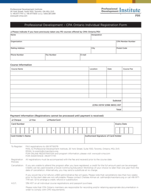 CPA Ontario Individual Registration Form
