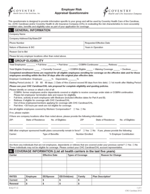 Employer Risk Appraisal Questionnaire