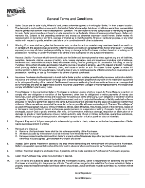 General Terms and Conditions for Goods Sale