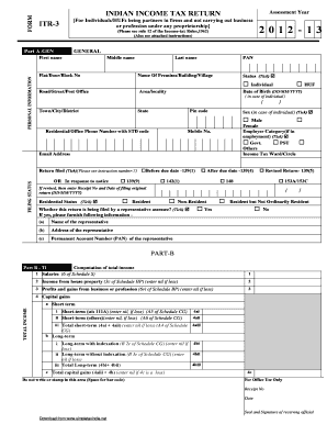Indian Income Tax Return ITR-3