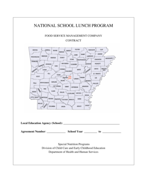 National School Lunch Program Food Service Management Contract