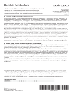 Household Exception Form