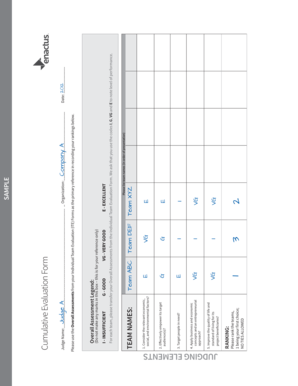Cumulative Evaluation Form