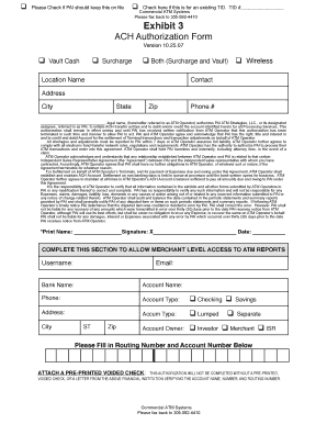 ACH Authorization Form